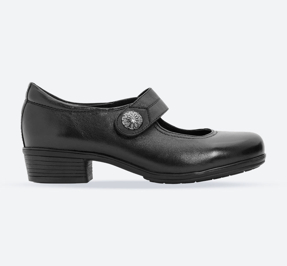 Womens Wide Fit DB Harriette Shoes in Black - Image 1