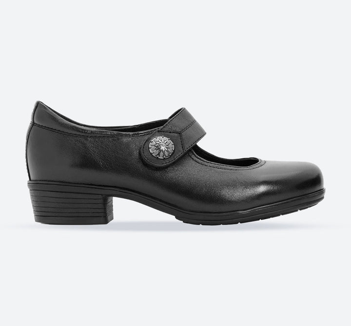 Womens Wide Fit DB Harriette Shoes in Black - Image 1