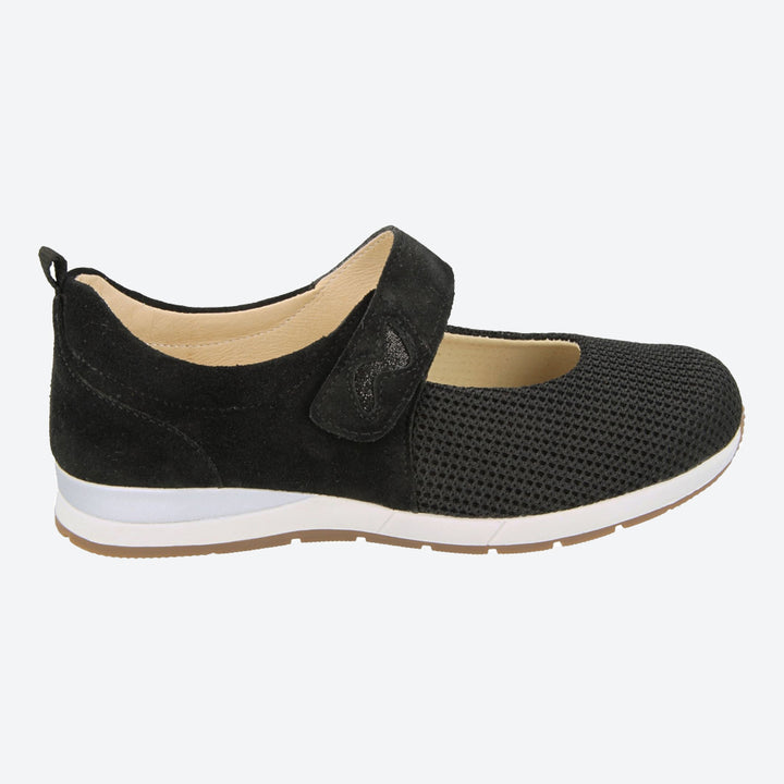 Womens Wide Fit DB Hawaii Canvas Shoes in Sky Blue Suede / Mesh - Image 1