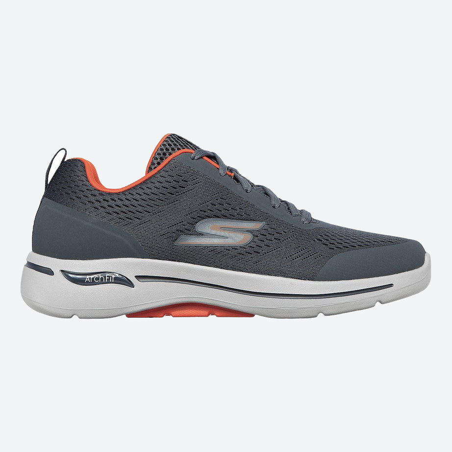 Men's Wide Fit Skechers Go Walk IDYLLIC 216116 Arch Fit Trainers in Navy - Image 7