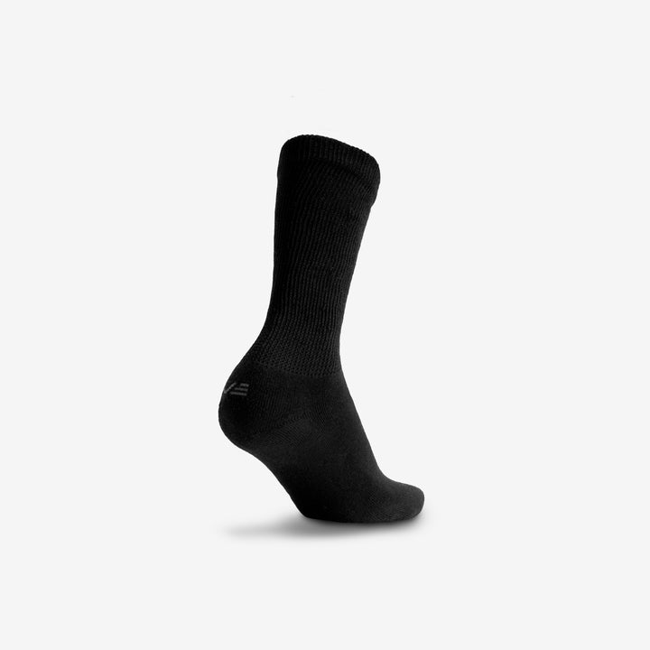 Mens Tredd Well 141-8590 Cotton Wide Socks in Black - Image 1