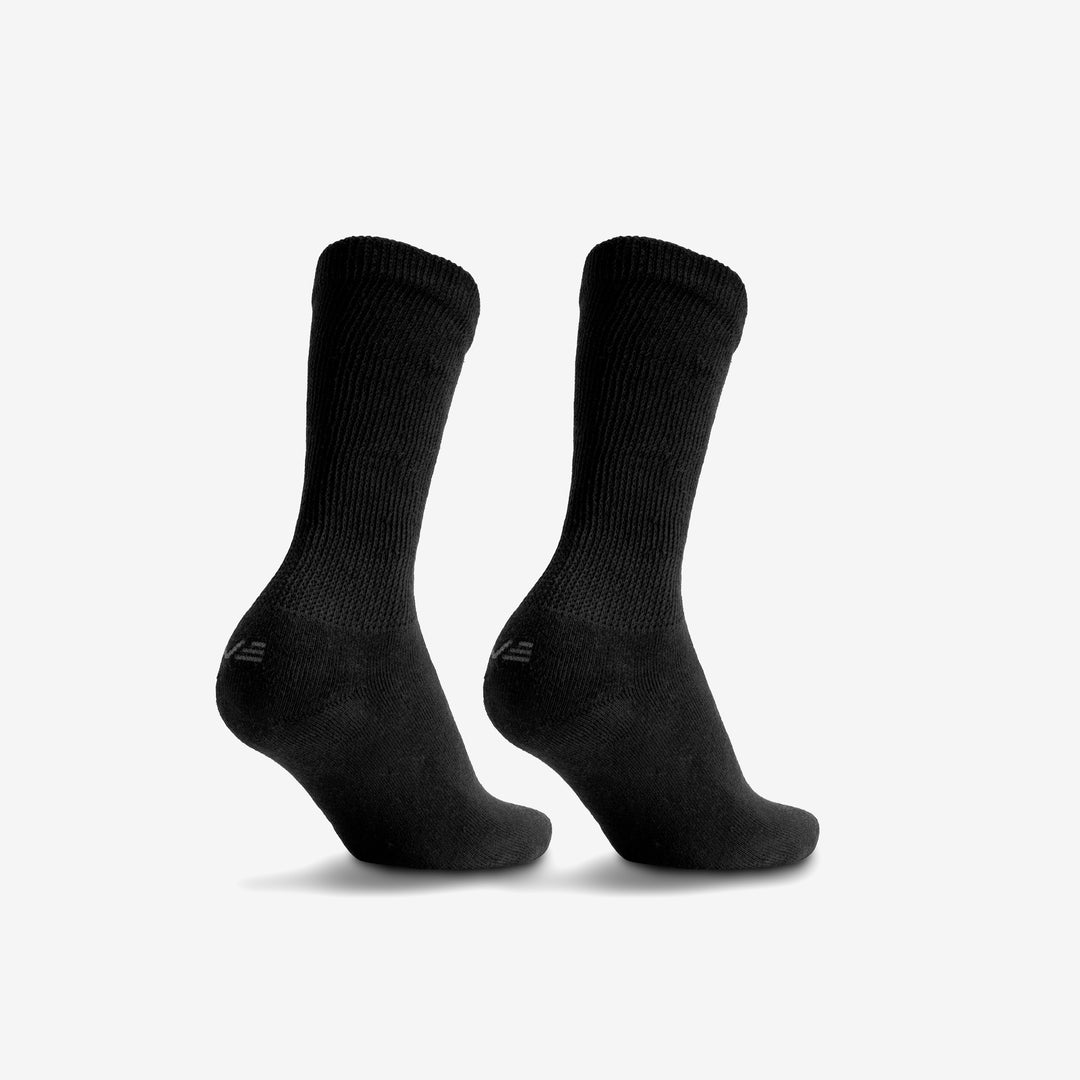 Mens Tredd Well 141-8590 Cotton Wide Socks in Black - Image 3