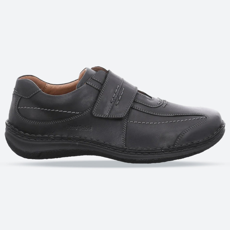 Mens Wide Fit Josef Seibel Alec Shoes in Black - Image 19