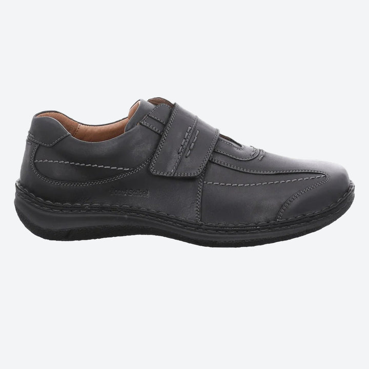 Mens Wide Fit Josef Seibel Alec Shoes in Black - Image 1