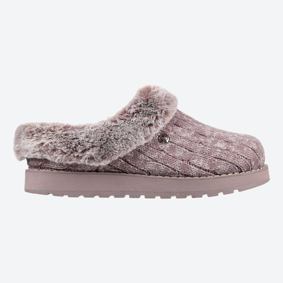 Womens Wide Fit Skechers Keepsakes Ice Angel Mule Slippers - Exclusive in Black - Image 11
