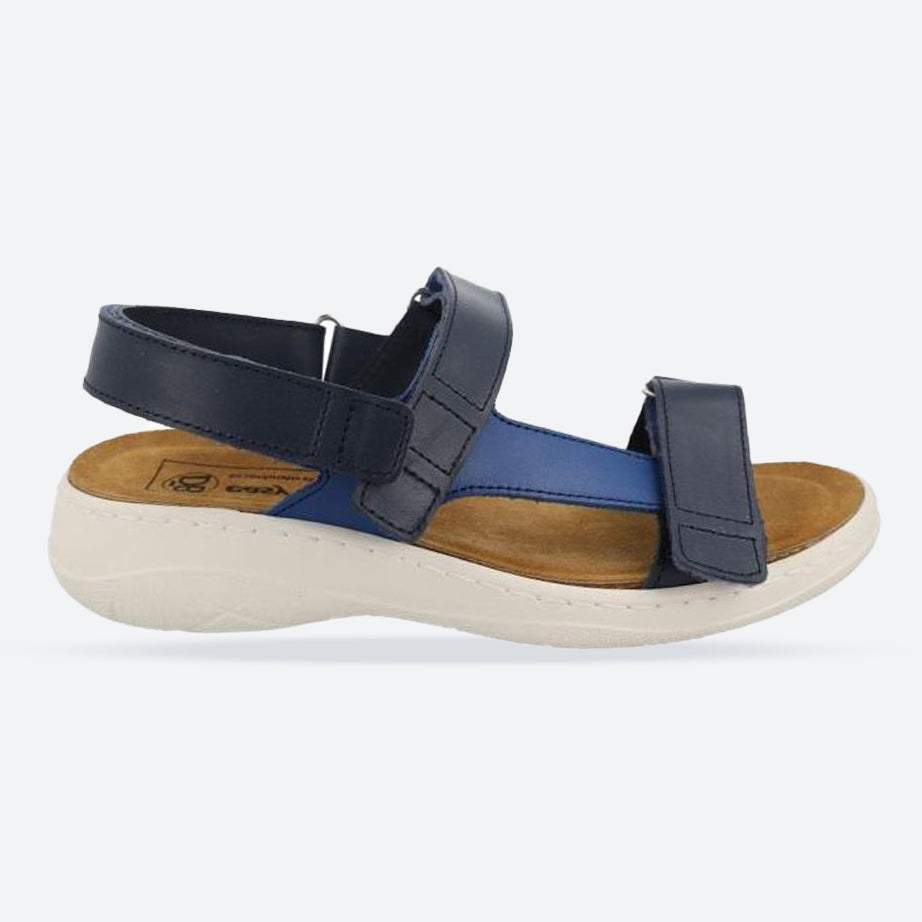 Women's Wide Fit DB Kittiwake Sandals in Two Tone Navy - Image 1