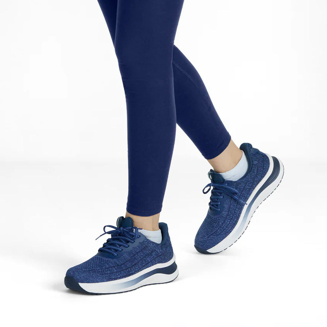Women's Wide Fit Orthofeet Nira 80027 Hands-free Trainers in Indigo - Image 5
