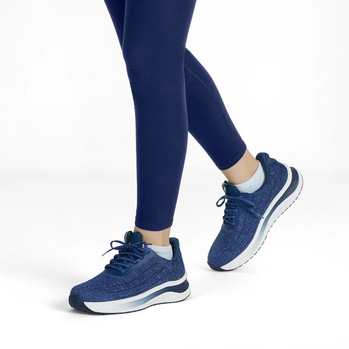 Women's Wide Fit Orthofeet Nira 80027 Hands-free Trainers in Indigo - Image 1
