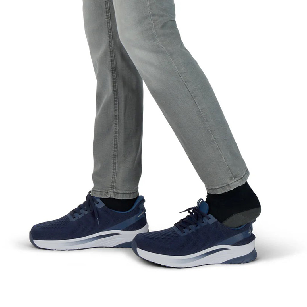 Men's Wide Fit Orthofeet 20022 Tilos Hands-free Trainers in Navy - Image 4