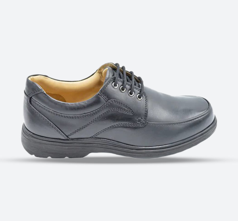 Mens Wide Fit Roamers M204A Shoes in Black - Image 1