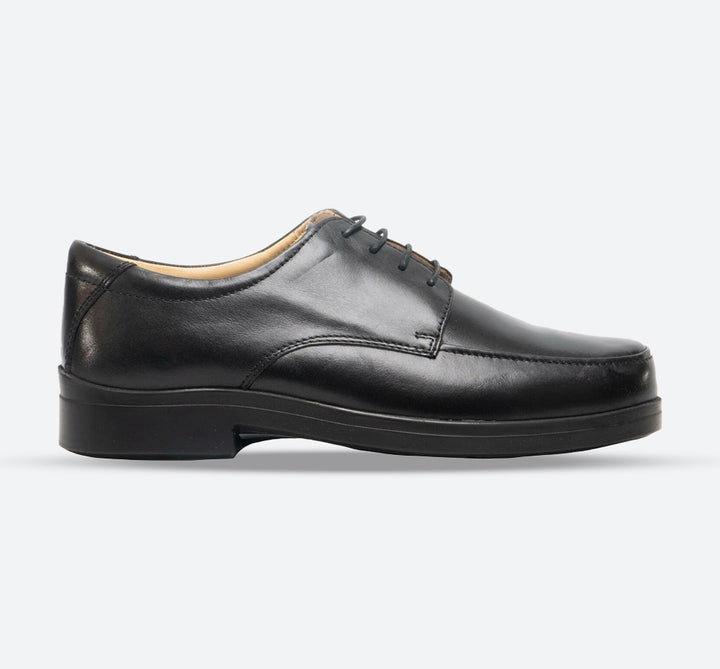 Mens Wide Fit Roamers Marlow M409A Shoes in Black - Image 1