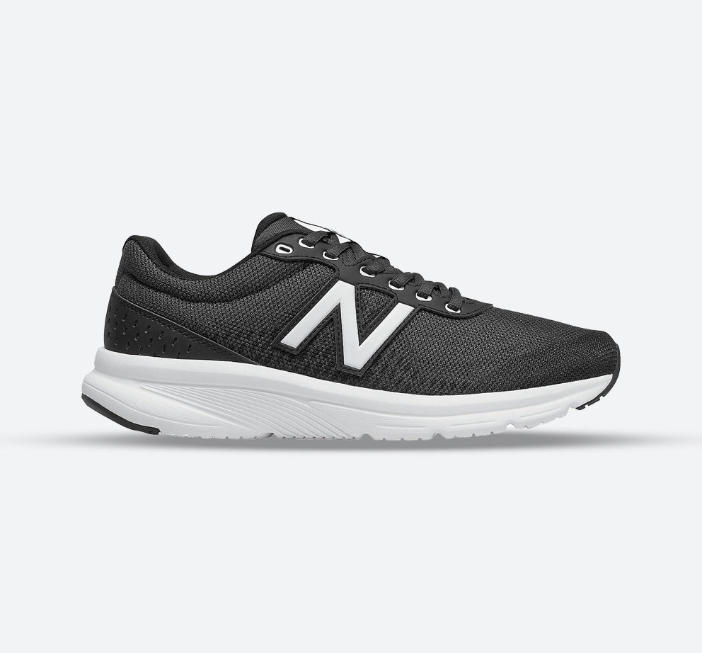 Mens Wide Fit New Balance M411LB2 Walking and Running Trainers in Black - Image 1