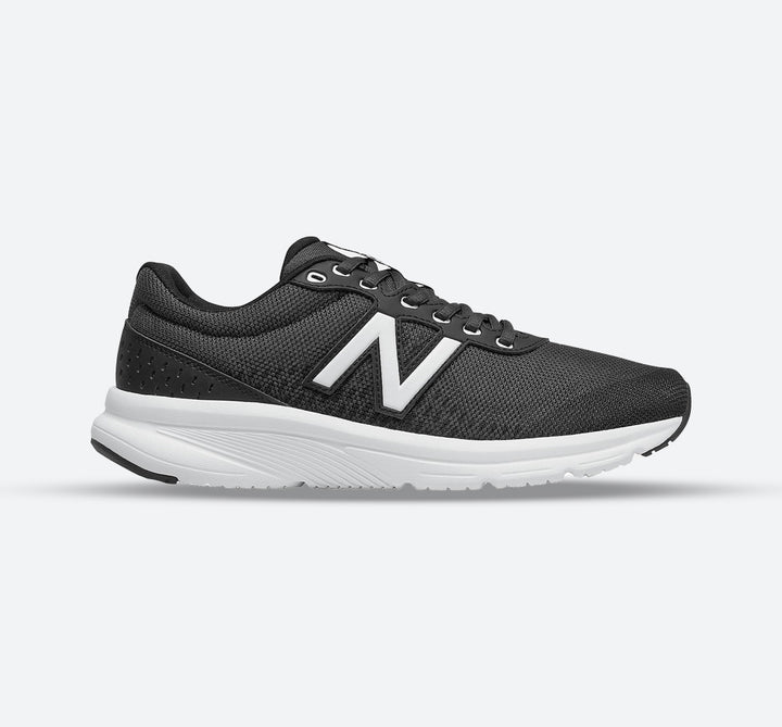 Mens Wide Fit New Balance M411LB2 Walking and Running Trainers in Black - Image 1