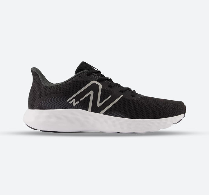 Women's Wide Fit New Balance M411LB3 Walking and Running Trainers - Black/White in Black/White - Image 1