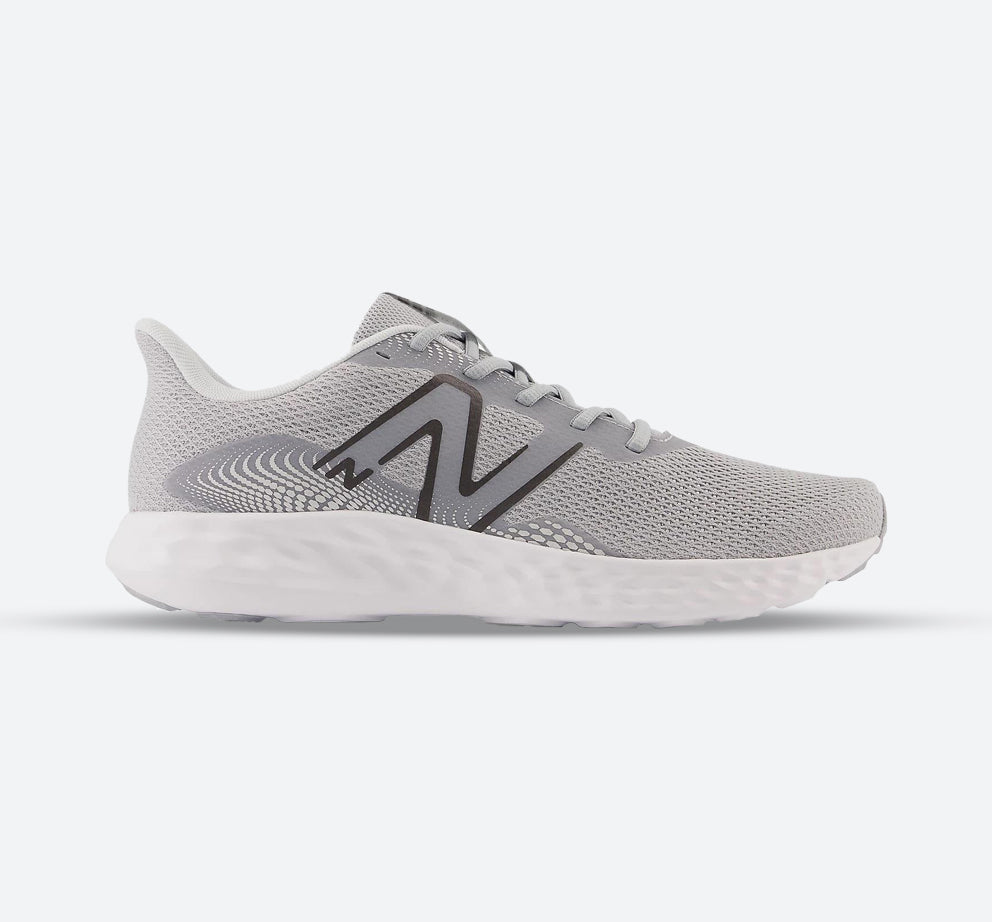 Women's Wide Fit New Balance M411LG3 Walking and Running Trainers - Grey/White in Grey/White - Image 1