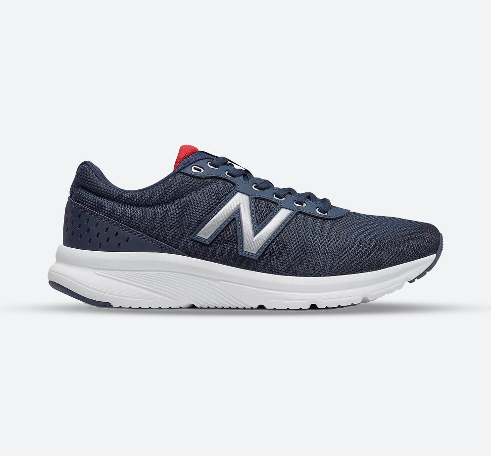 Womens Wide Fit New Balance M411LN2 Walking and Running Trainers in Navy - Image 1