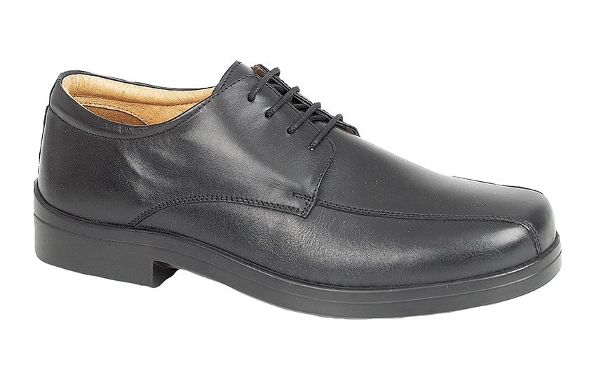 Mens Wide Fit Roamers M450A Barrett Shoes in Black - Image 2