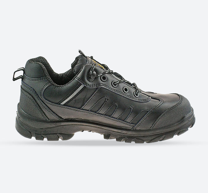Mens Wide Fit Grafters M462A Safety Shoes in Black - Image 1