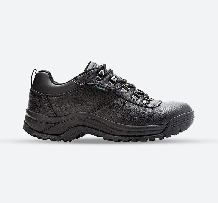 Mens Wide Fit Propet Cliff Walker Shoes in Black - Image 1