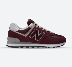 Men's Wide Fit New Balance ML574EVM Walking/Running Trainers - Exclusive - Burgundy/White ENCAP