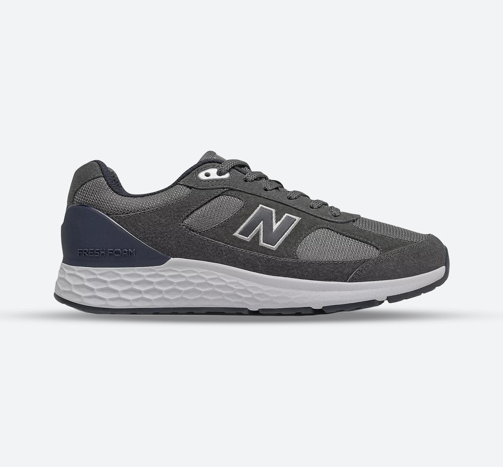 Mens Wide Fit New Balance MW1880 Walking  Grey Trainers in Grey/Eclipse - Image 1