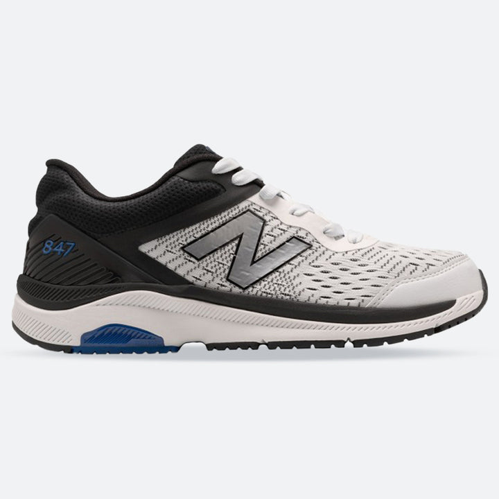 Men's Wide Fit New Balance MW847LW4 Walking/Running Trainers in Arctic Fox/Black - Image 1
