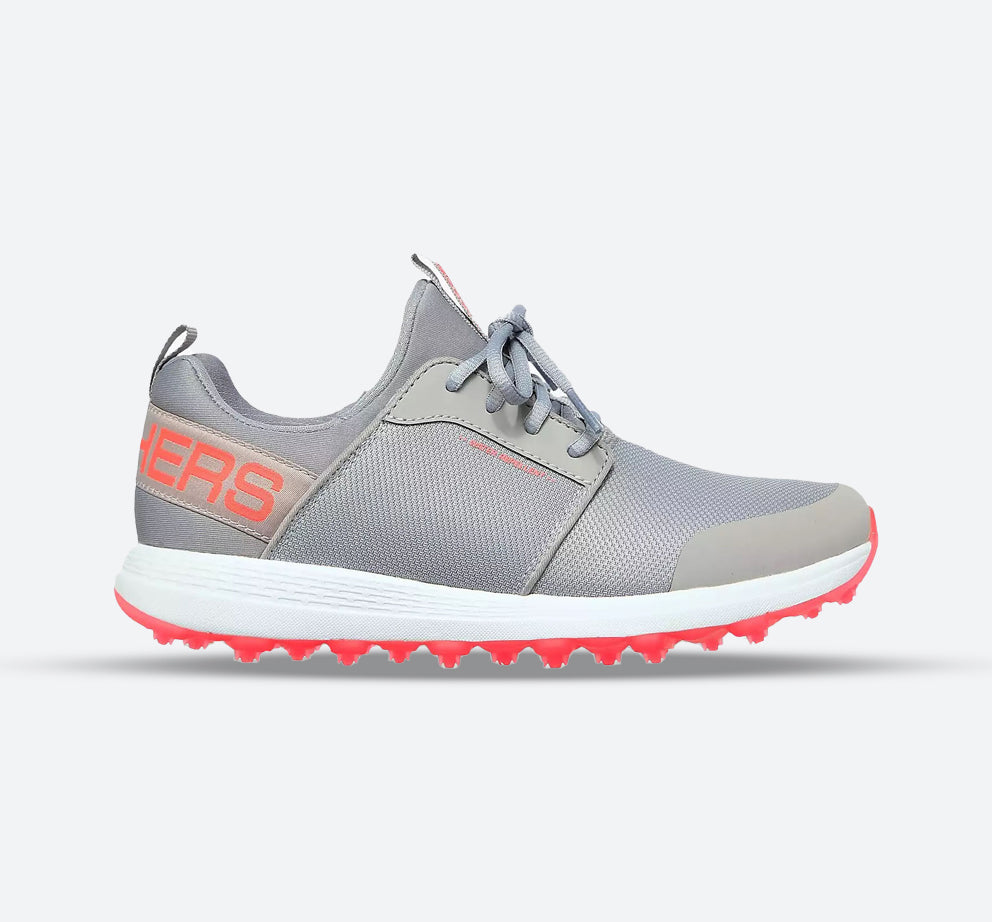 Women's Relaxed Fit Skechers Go Golf Max Sport Sports Shoes in Grey/Coral - Image 1