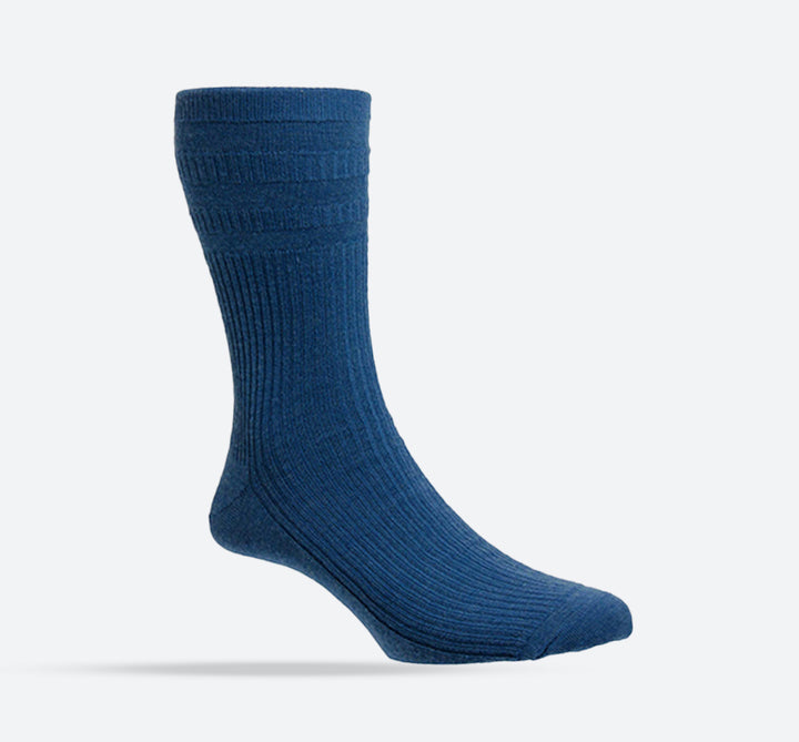 Mens HJ HALL Softop HJ90 Wool Socks in French Navy - Image 1