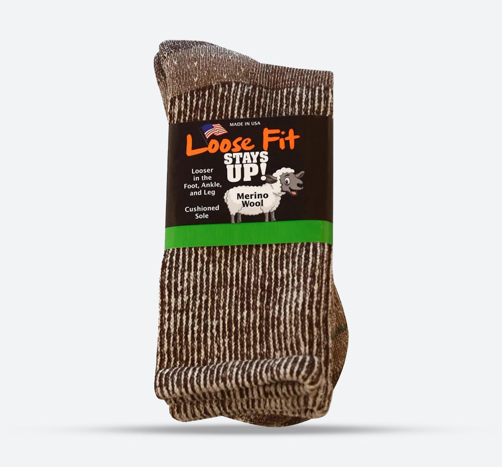 Mens Loose Fit 394 Merino Wool Crew Hiking Socks in 12 UK-15 UK - Image 1