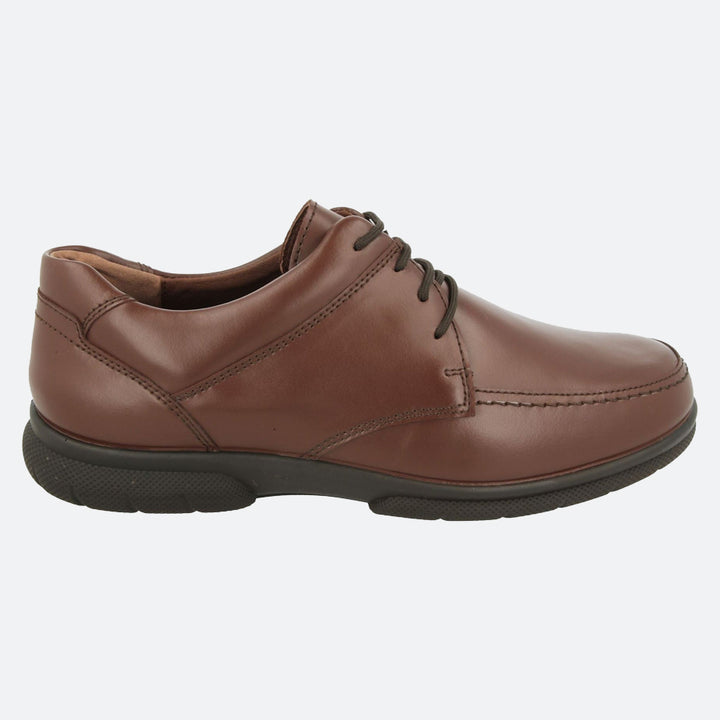 Mens Wide Fit DB Morgan 2 Shoes in Black Leather - Image 1