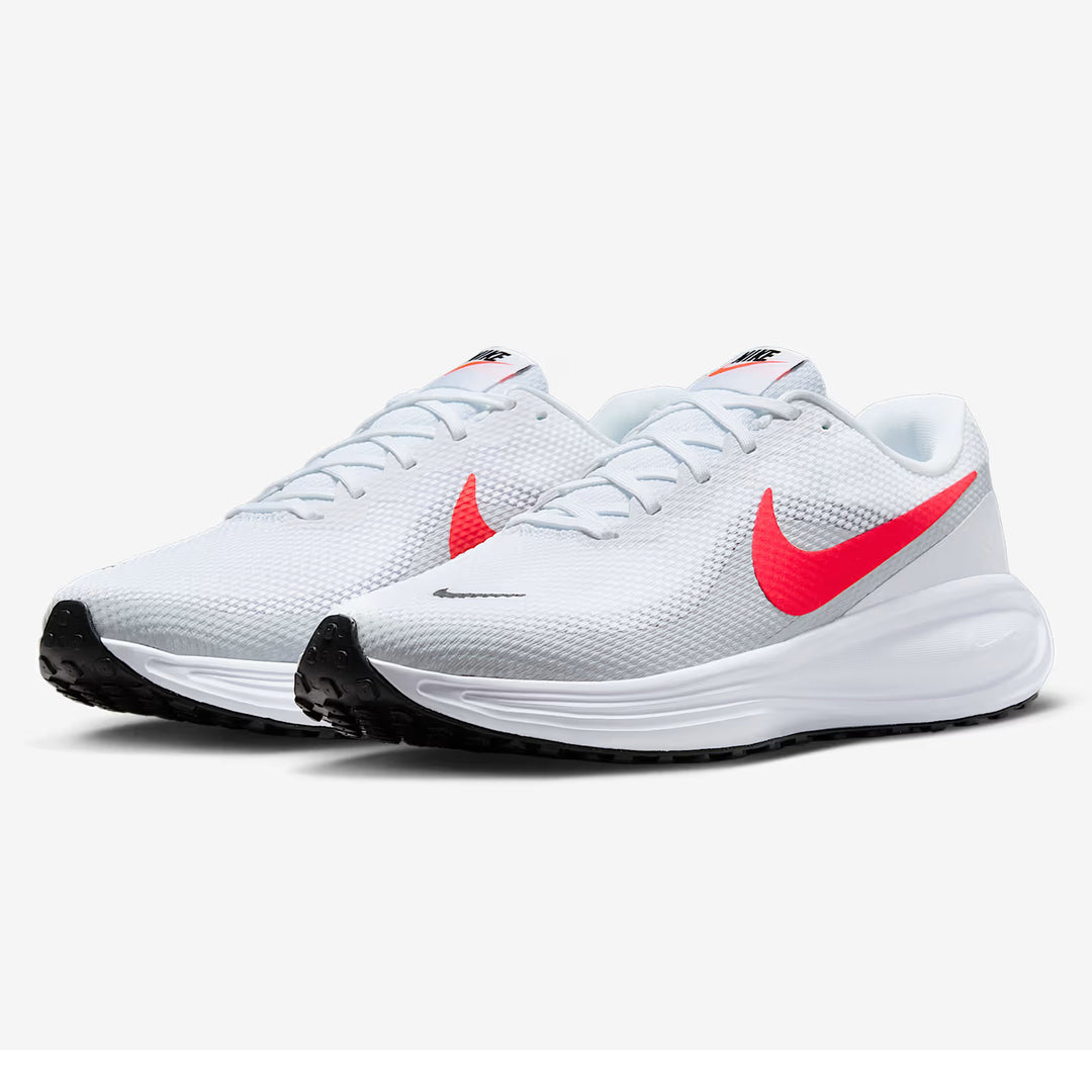Men's Wide Fit Nike HQ1996-100 Revolution 8 Running Trainers in White/Pure Platinum - Image 5