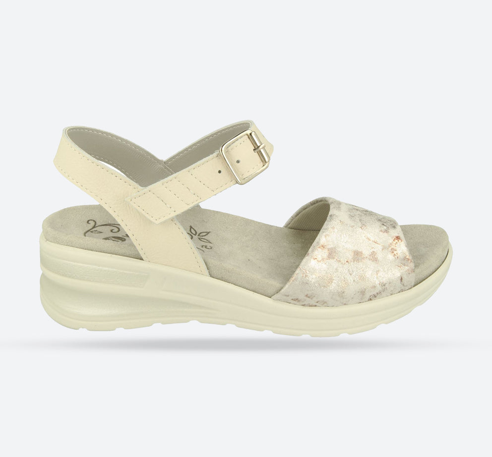 Womens Wide Fit DB Nightjar Sandals in Sky Blue Lea / Suede - Image 1