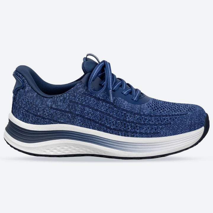 Women's Wide Fit Orthofeet Nira 80027 Hands-free Trainers in Indigo - Image 1