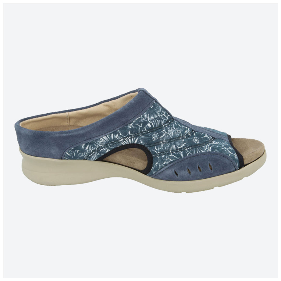 Womens Wide Fit DB Octavia Sandals in Navy - Image 7