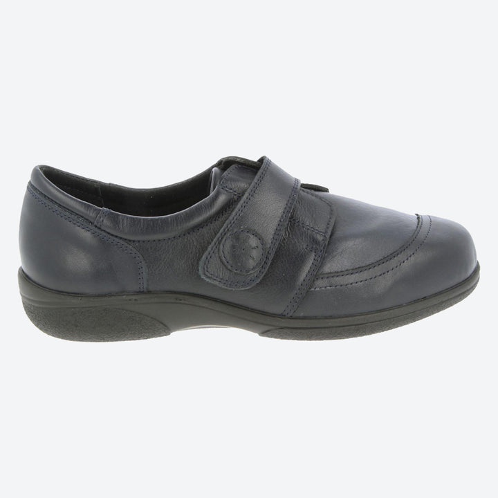 Womens Wide Fit DB Owl Shoes in Black / Stretch - Image 1