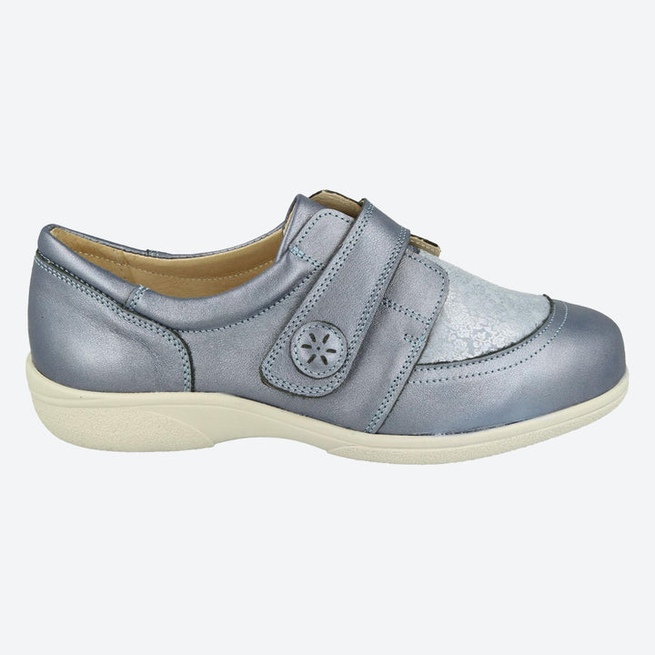 Womens Wide Fit DB Owl Shoes in Black / Stretch - Image 1