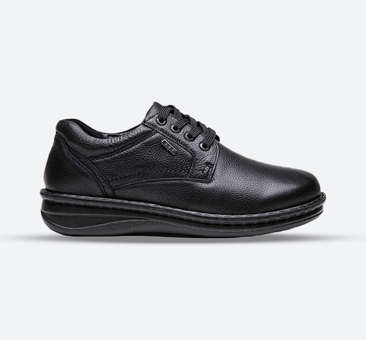 Mens Wide Fit Grunwald P-3701 Shoes in Black - Image 1