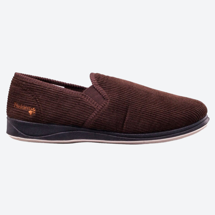 Mens Wide Fit Padders Albert Slip On Slippers in Navy - Image 1