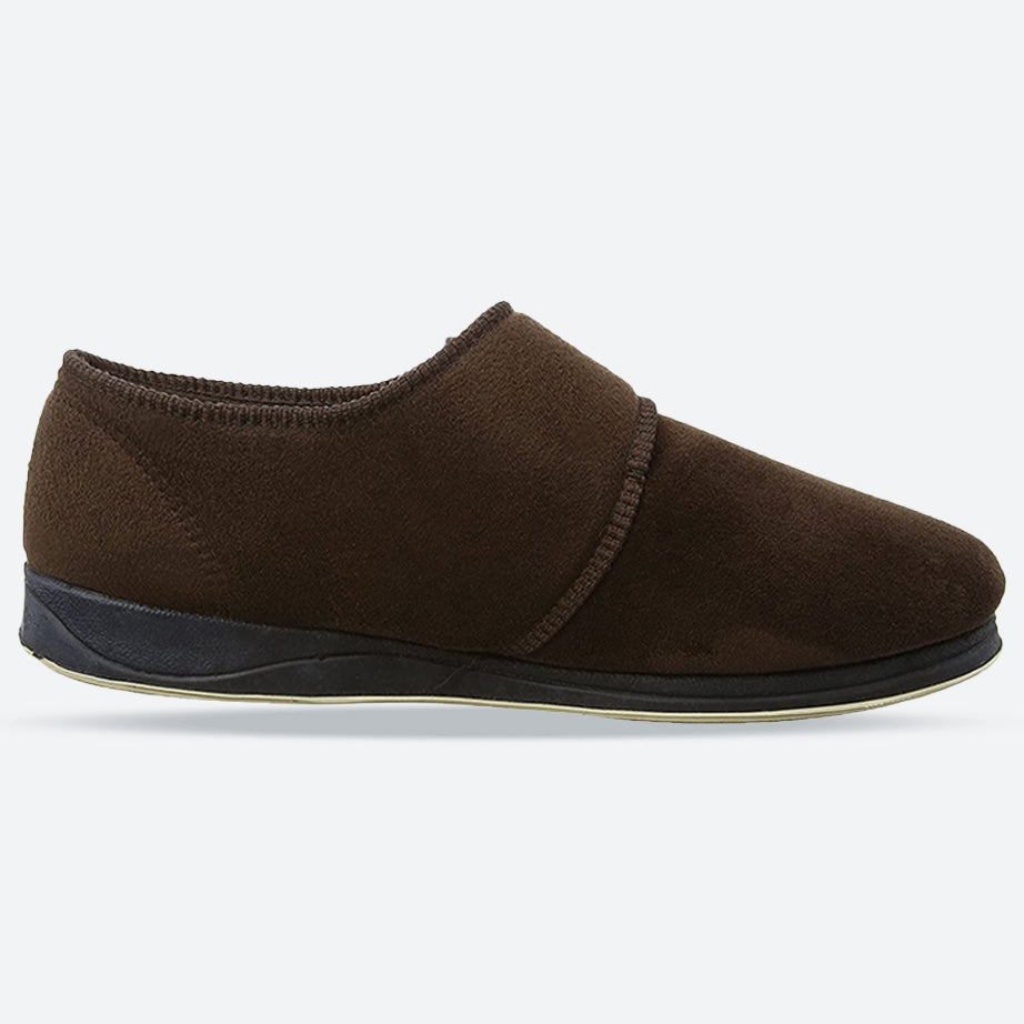 Mens Wide Fit Padders Charles Velcro Slipper