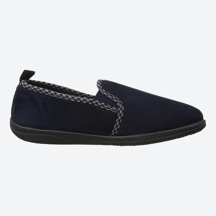 Mens Wide Fit Padders Lewis Slip On Slippers in Grey - Image 1
