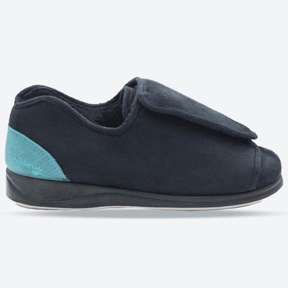 Womens Wide Fit Padders Paula Shoes in Navy - Image 1