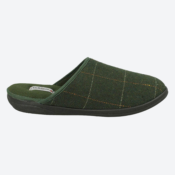 Mens Wide Fit Padders Stag Mule Slippers in Navy - Image 1