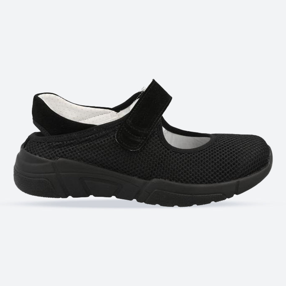 Women's Wide Fit DB Panther Shoes in Black - Image 1