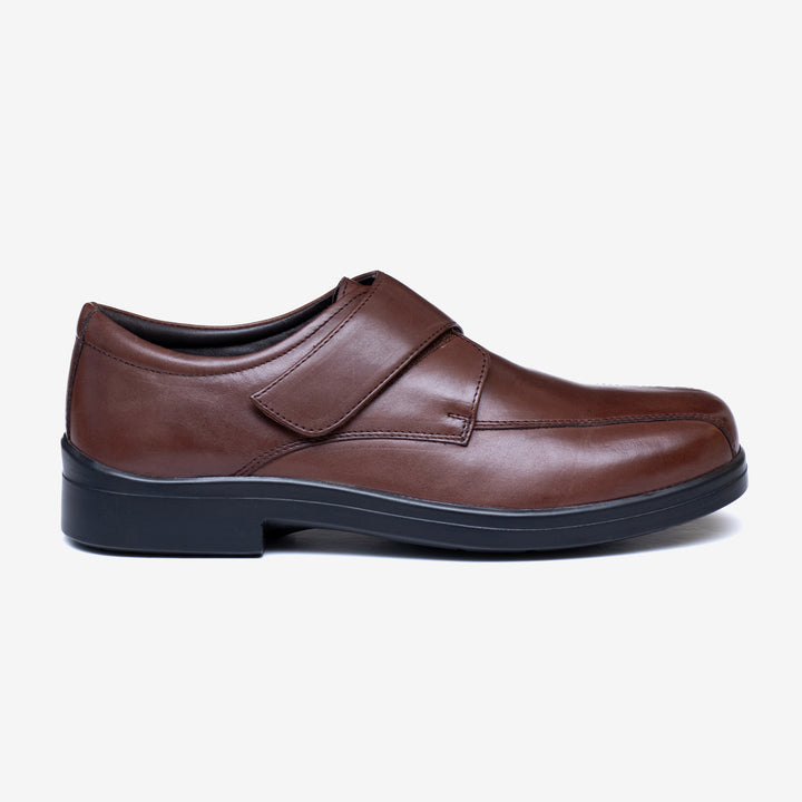 Mens Wide Fit Tredd Well Peter Velcro Shoes in Black - Image 1