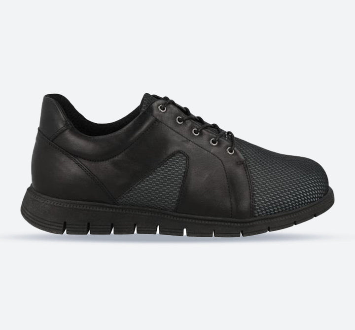 Men's Wide Fit DB Phil Shoes with Style in Black - Image 1