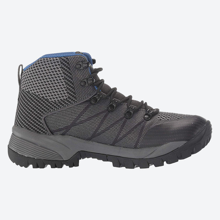 Mens Wide Fit Propet Traverse Boots in Black & Dark Grey - Image 1