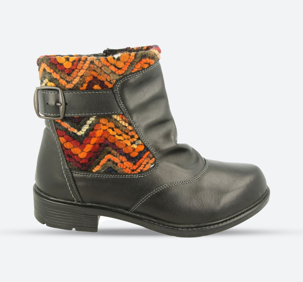 Womens Wide Fit DB Rainbow Boots in Black / Pattern - Image 1