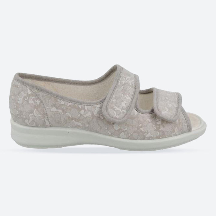Women's Wide Fit DB Rattle Canvas Shoes in Grey Canvas - Image 1