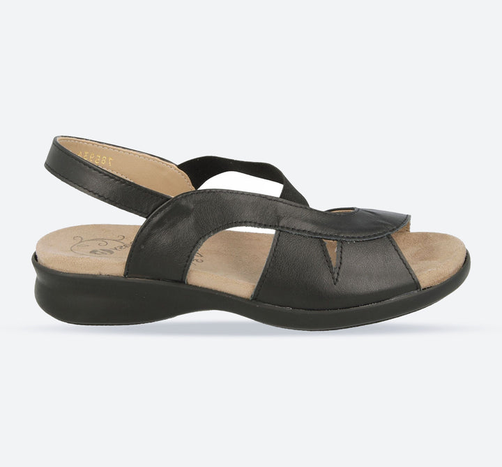 Womens Wide Fit DB Rebecca Sandals in Black - Image 1