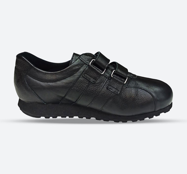 Womens Wide Fit Reed Venus Trainers in Black - Image 1
